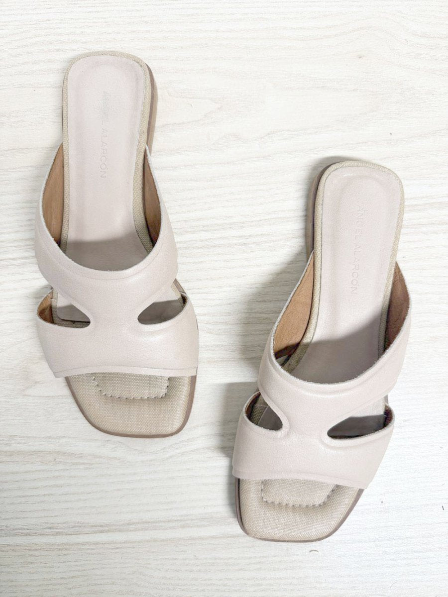 angel alarcon leather cushioned sandal | made in Spain - good market thrift store