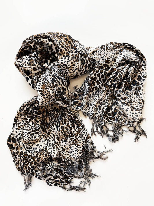 animal print beach sarong wrap skirt / towel - good market thrift store