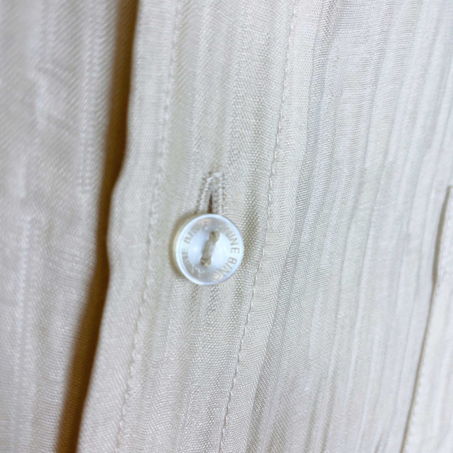 anine bing tio textured button down shirt - size medium