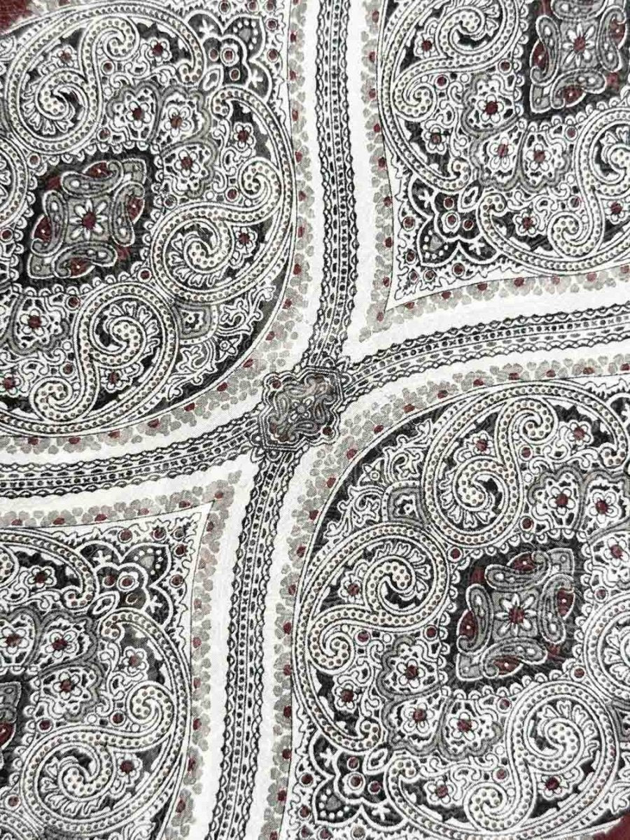 ann taylor 100% silk chiffon paisley scarf | hand - rolled edge - good market thrift store