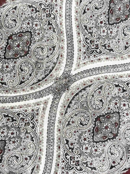 ann taylor 100% silk chiffon paisley scarf | hand - rolled edge - good market thrift store