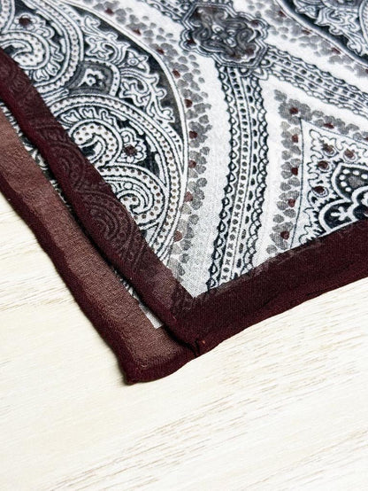 ann taylor 100% silk chiffon paisley scarf | hand - rolled edge - good market thrift store