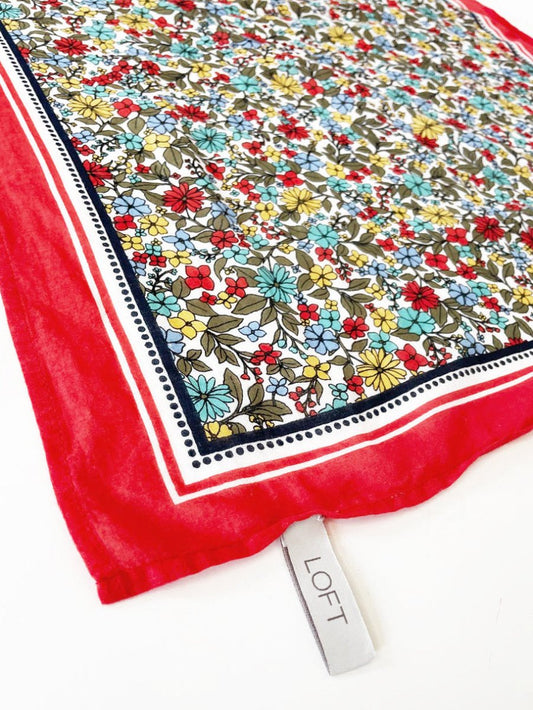 ann taylor loft floral square bandana - good market thrift store