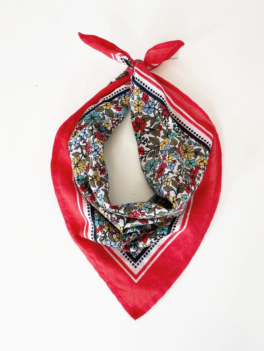 ann taylor loft floral square bandana - good market thrift store