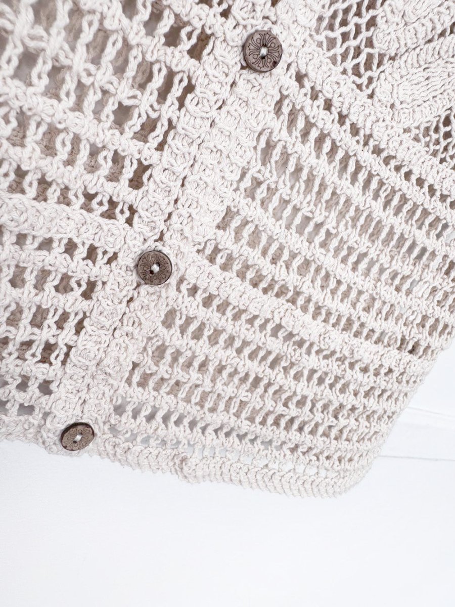 anniewear los angeles crochet knit cardigan top - good market thrift store