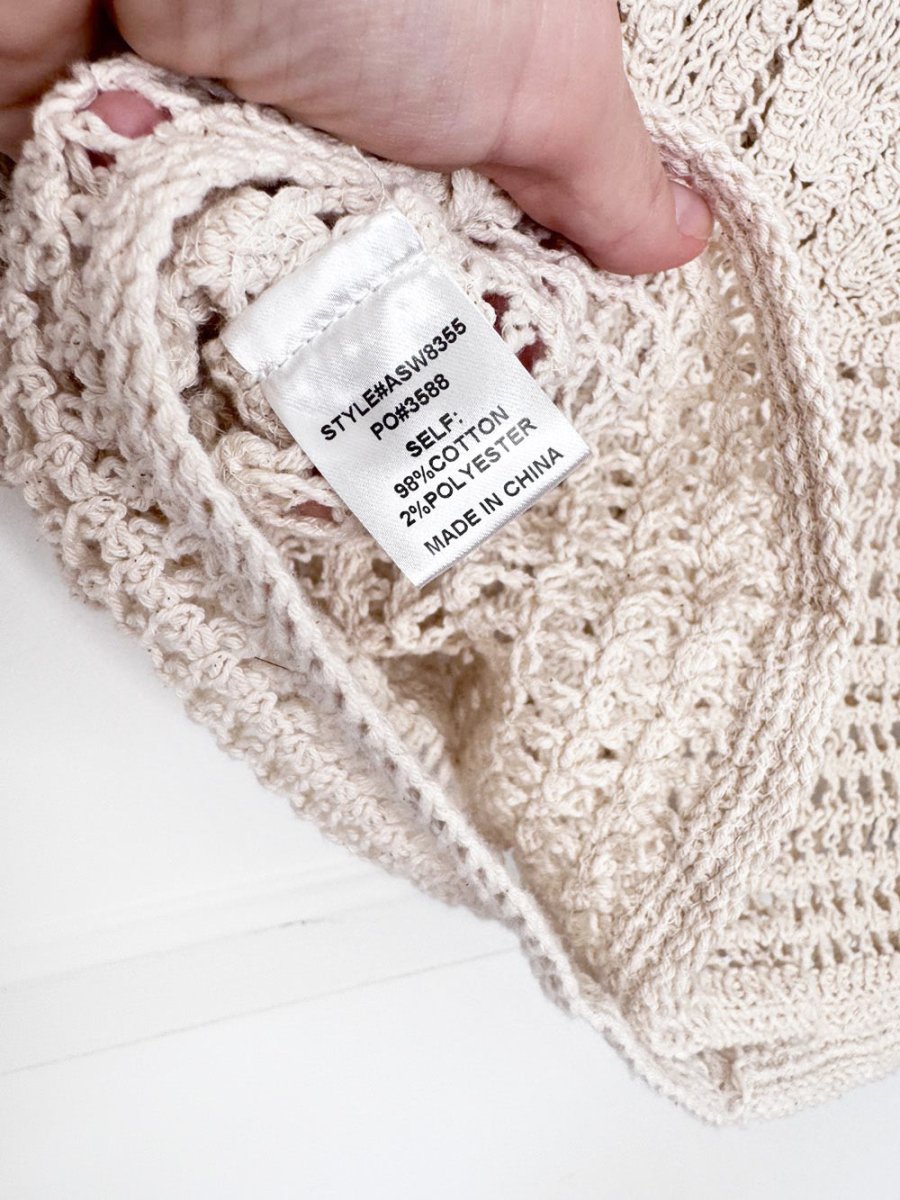 anniewear los angeles crochet knit cardigan top - good market thrift store