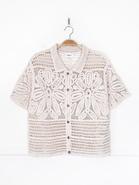 anniewear los angeles crochet knit cardigan top - good market thrift store