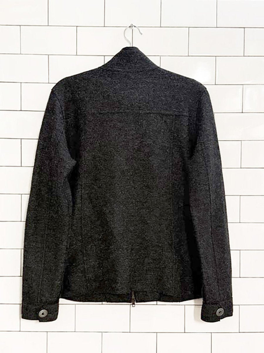 anntarah peru alpaca - wool full zip light jacket - good market thrift store