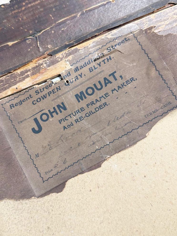 antique 1800s victorian painting of flowers on glass | guilded framed art | john mouat - good market thrift store