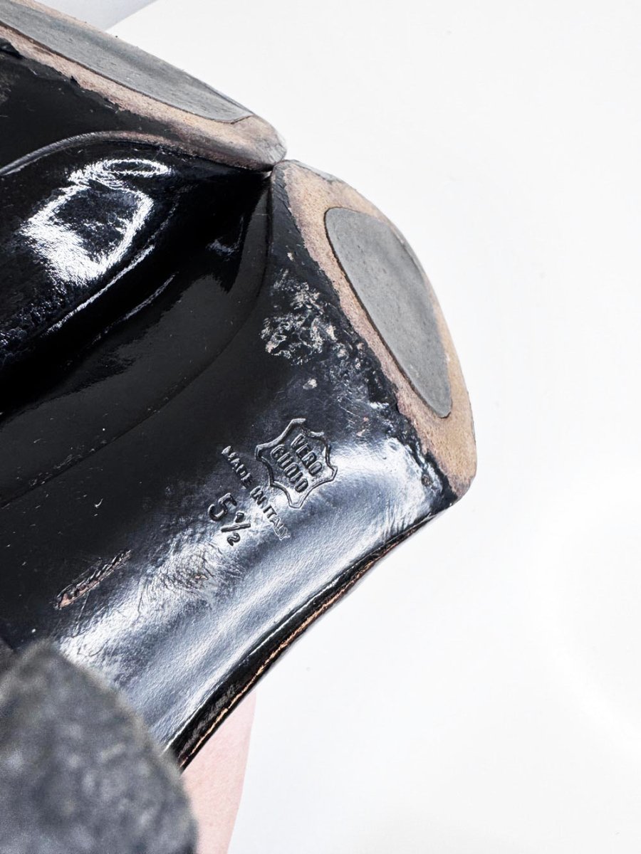 aquatalia patent leather pointed toe heeled mules | marvin k | made in Italy - good market thrift store