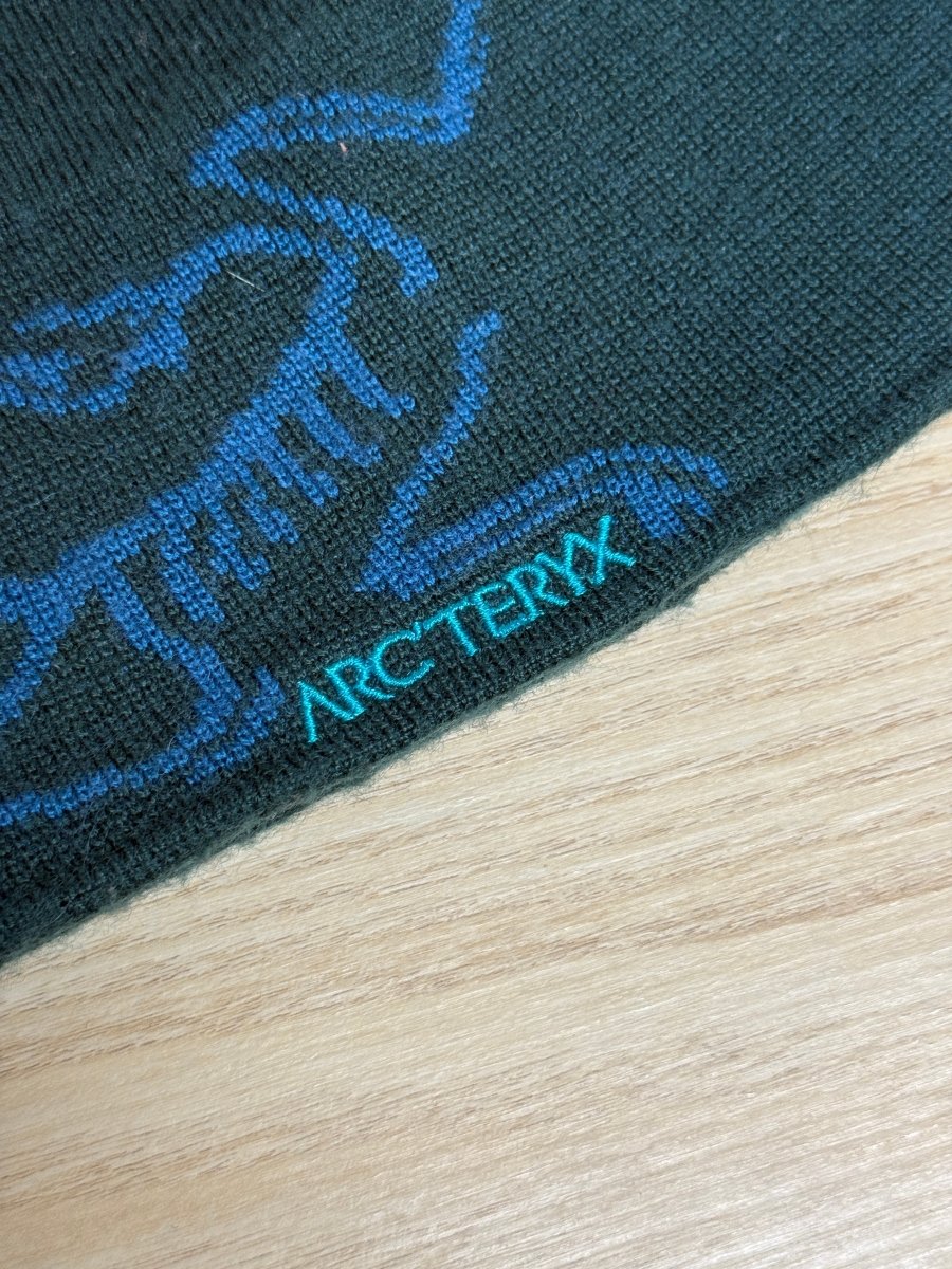 arcteryx bird head merino wool - blend fleece lined beanie - good market thrift store