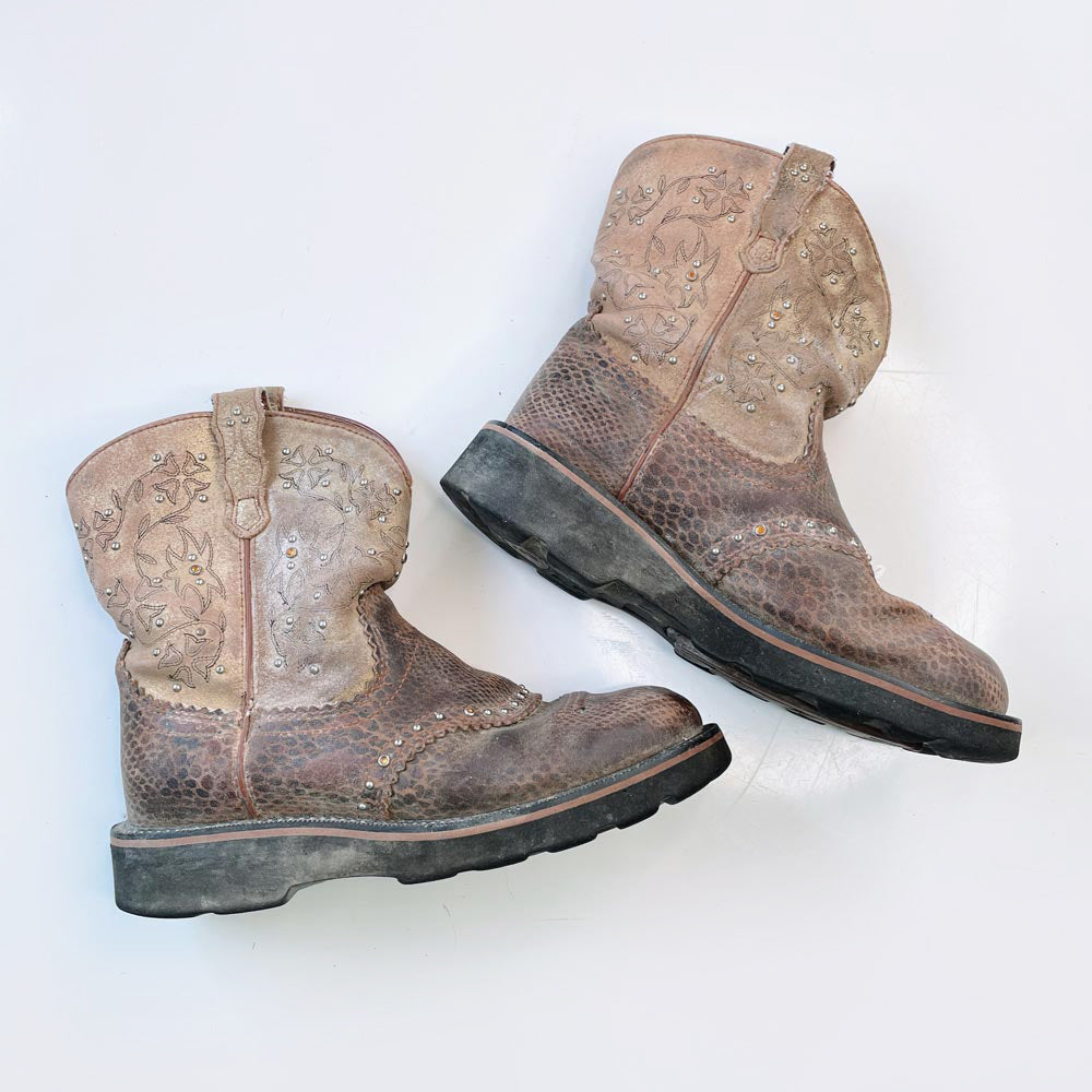 ariat fatbaby heritage leather western boot