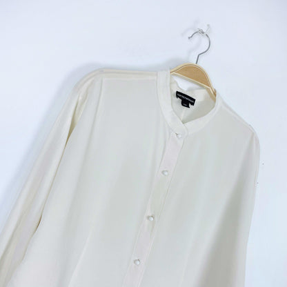 emporio armani cream silk crepe blouse