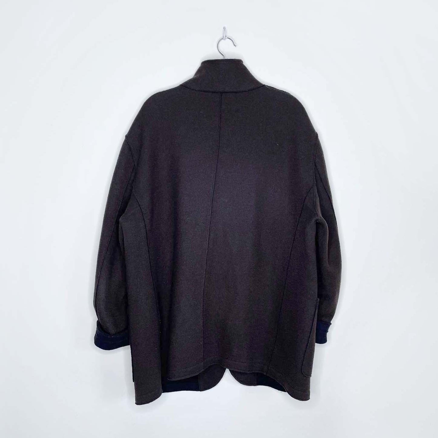 armani collezioni wool raw edgeshirt  jacket - size 48