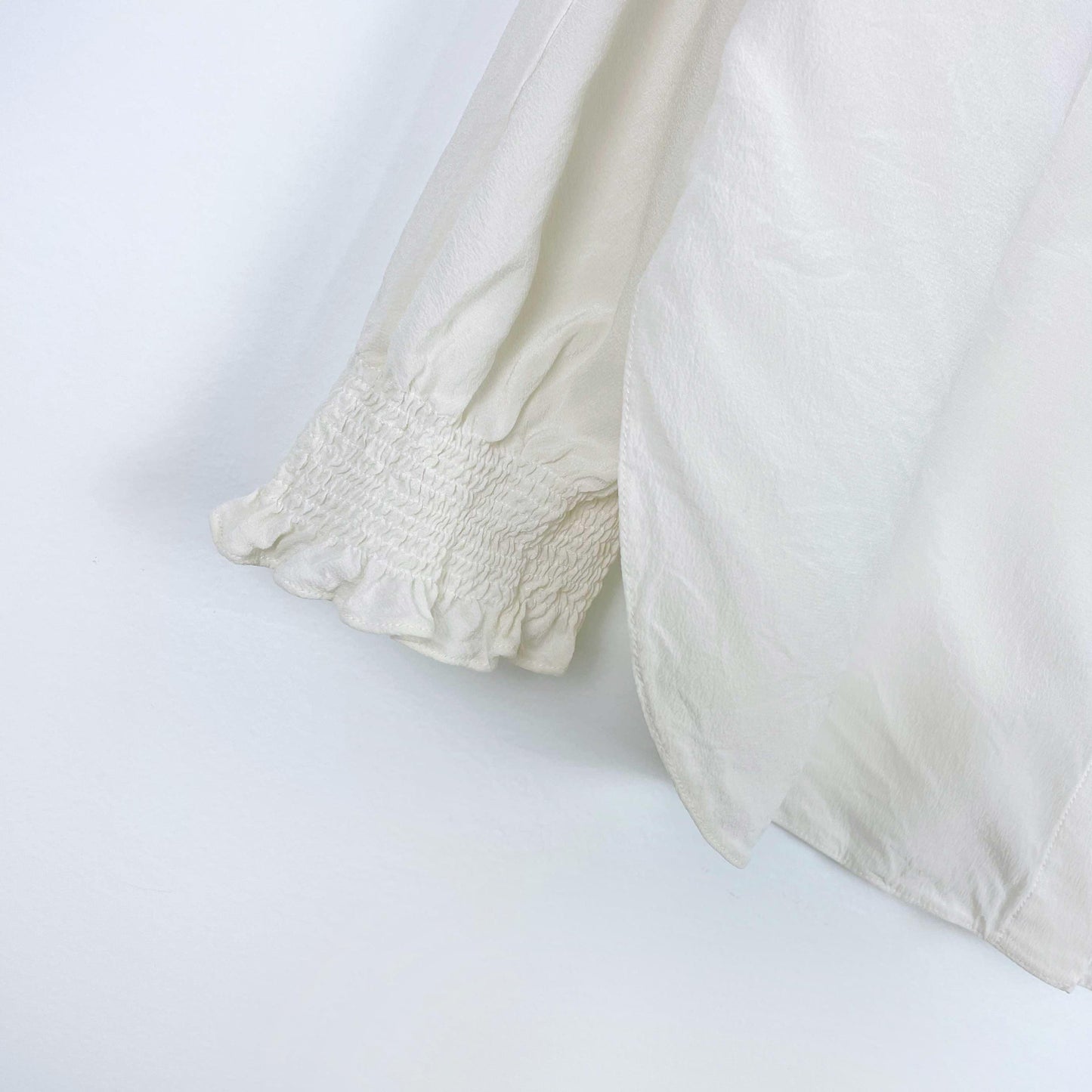 emporio armani cream silk crepe blouse