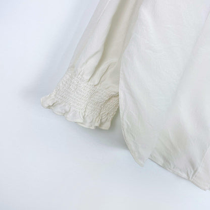 emporio armani cream silk crepe blouse