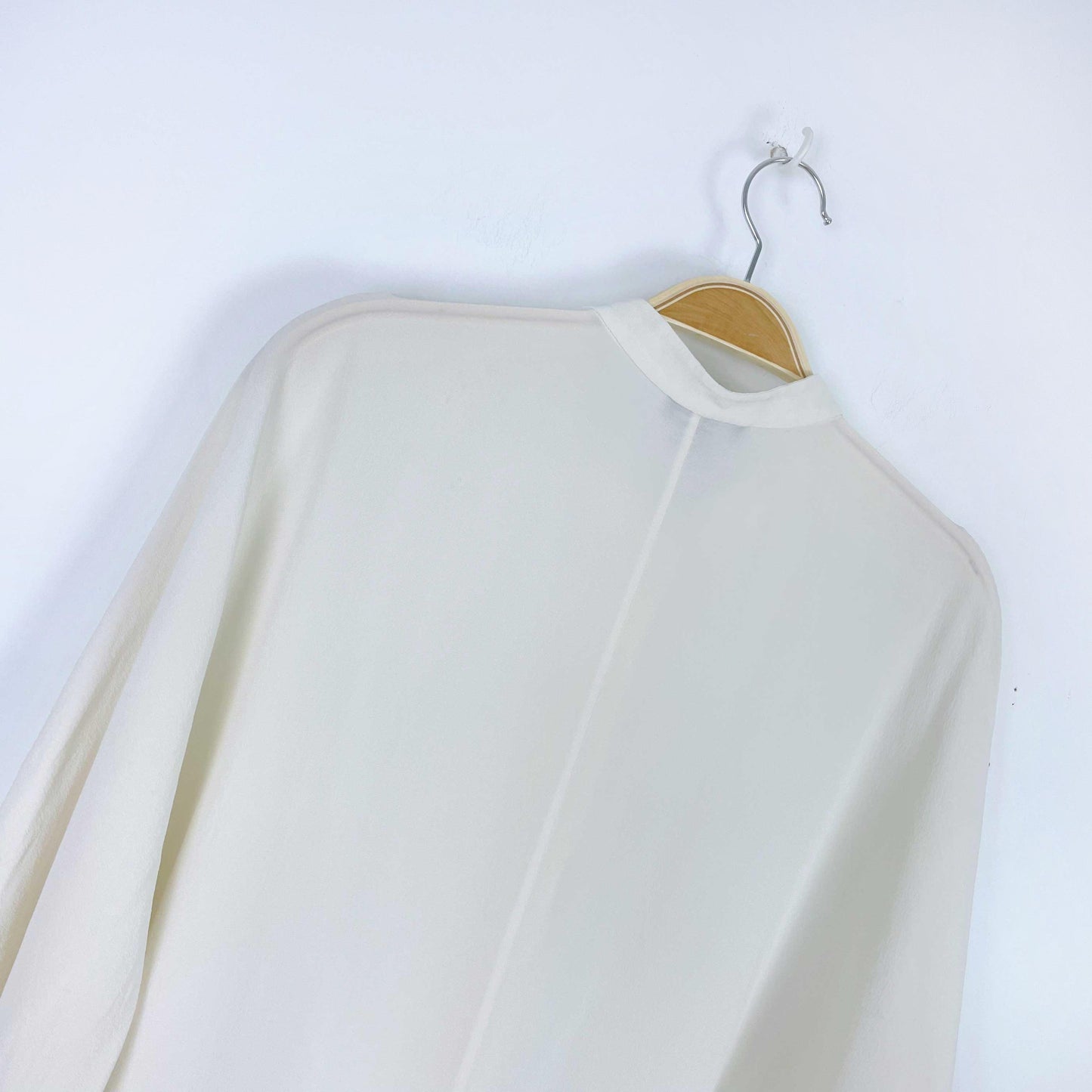 emporio armani cream silk crepe blouse