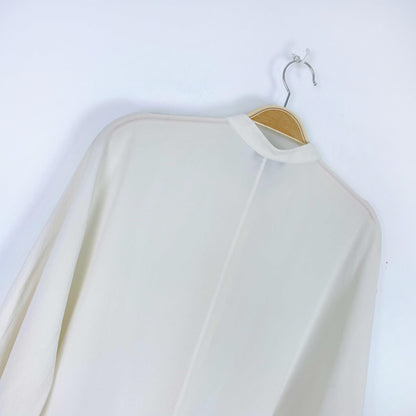 emporio armani cream silk crepe blouse