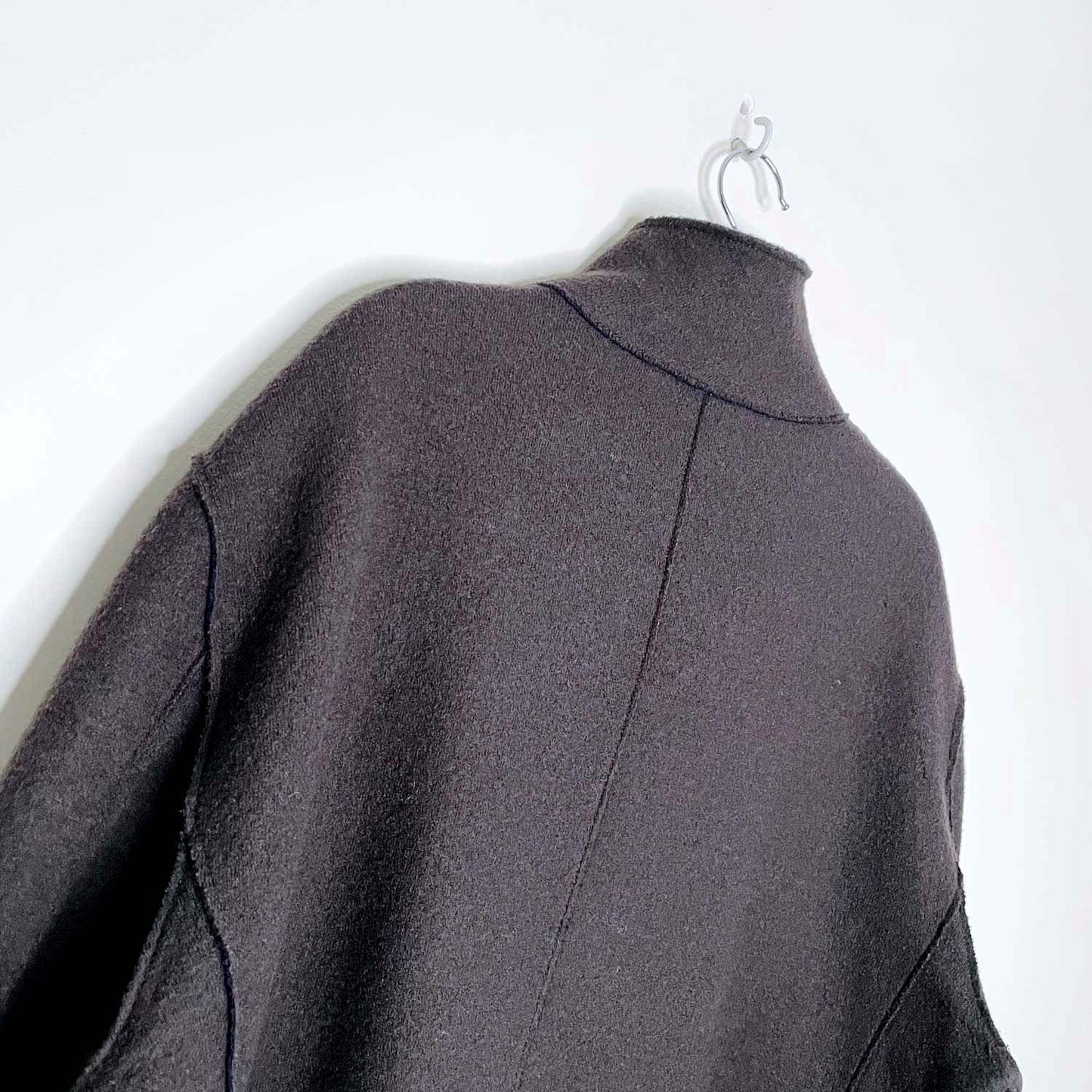 armani collezioni wool raw edgeshirt  jacket - size 48