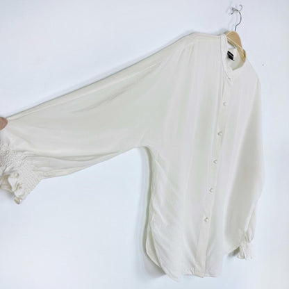 emporio armani cream silk crepe blouse