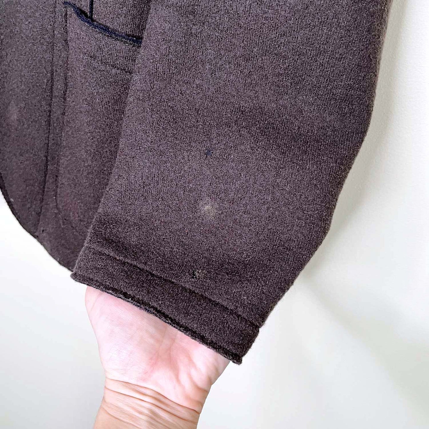 armani collezioni wool raw edgeshirt  jacket - size 48