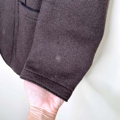 armani collezioni wool raw edgeshirt  jacket - size 48