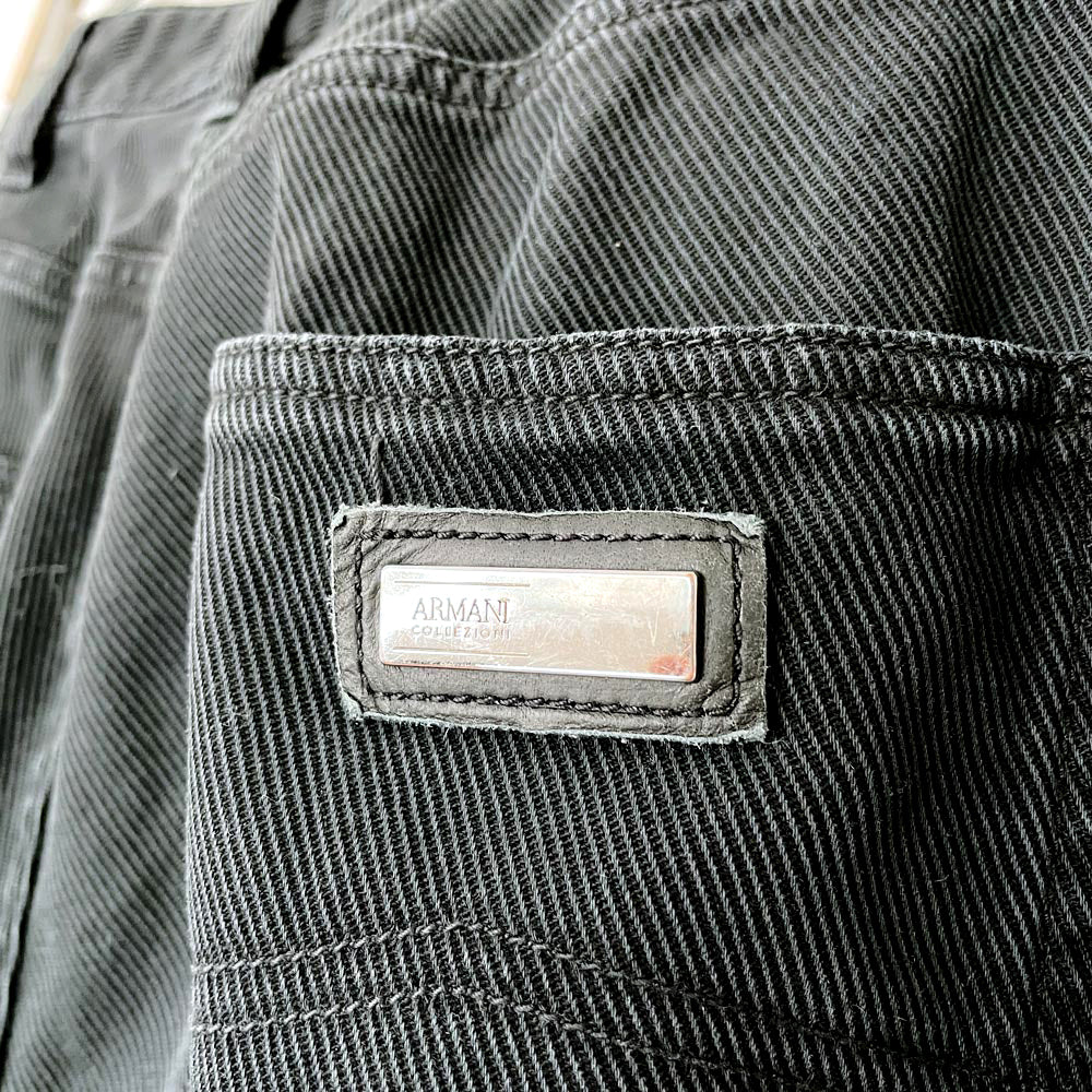 vintage 00 armani collezioni regular straight tight fit pants