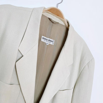 vintage giorgio armani linen-blend savannah jacket