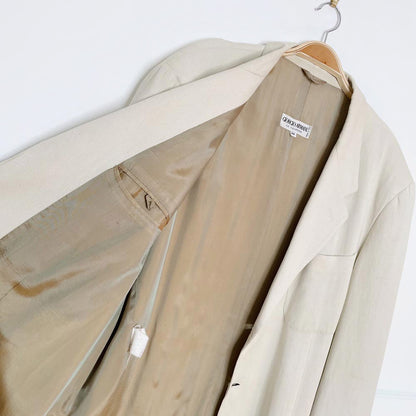 vintage giorgio armani linen-blend savannah jacket