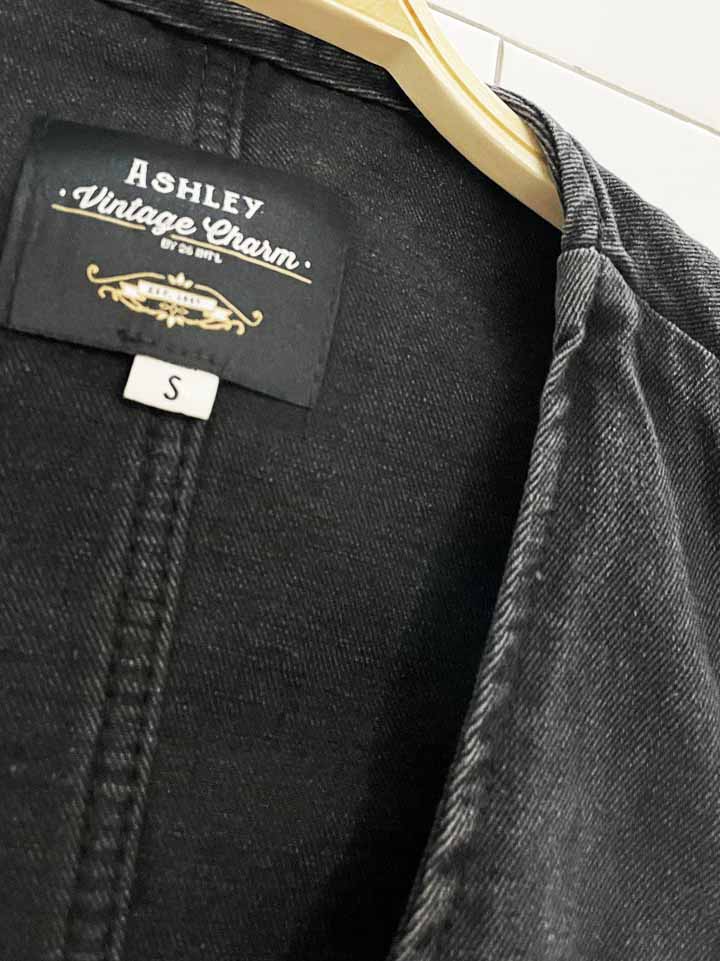 ashley vintage charm 90s denim heart cut out vest - good market thrift store