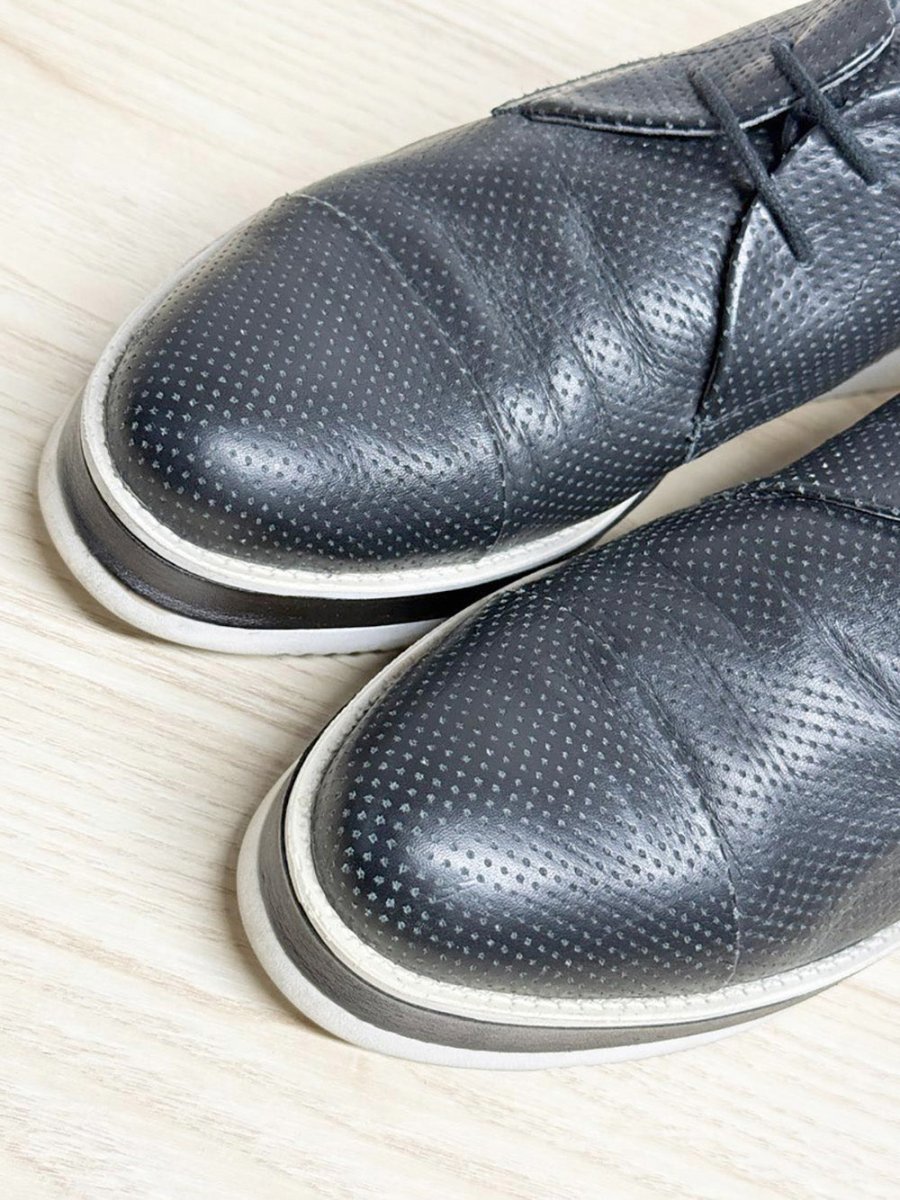 atelier leather striped platform derby shoes | made in Italy - good market thrift store