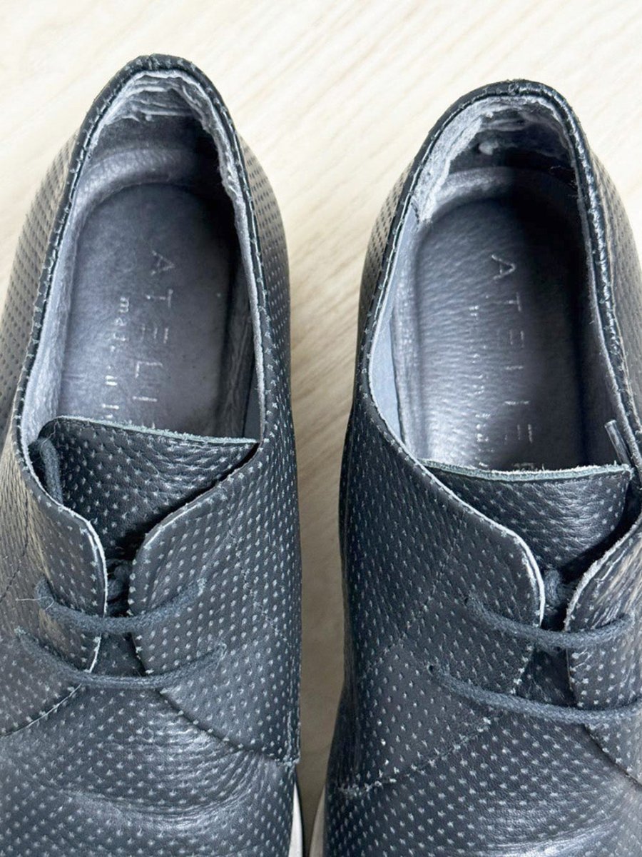 atelier leather striped platform derby shoes | made in Italy - good market thrift store