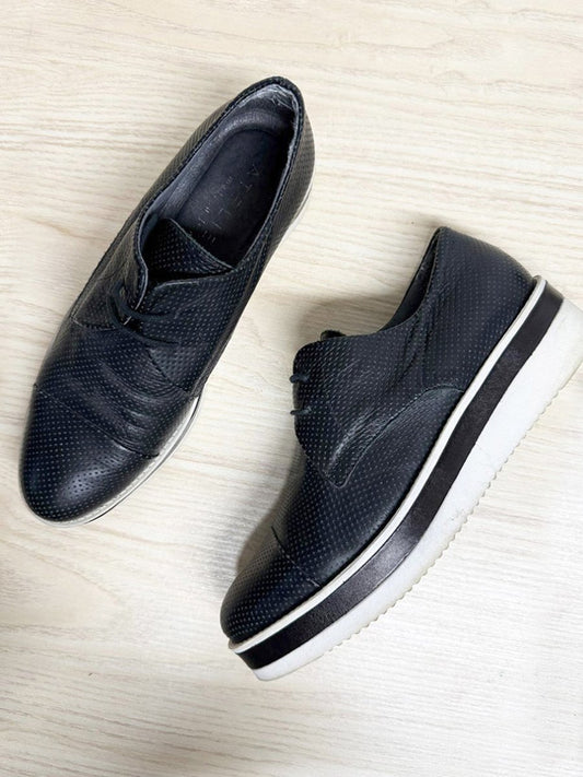 atelier leather striped platform derby shoes | made in Italy - good market thrift store