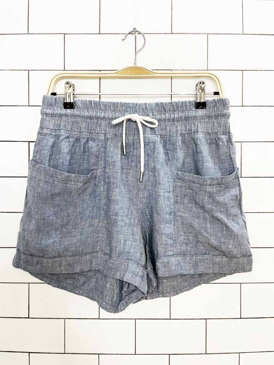 athleta 100% linen drawstring shorts - good market thrift store