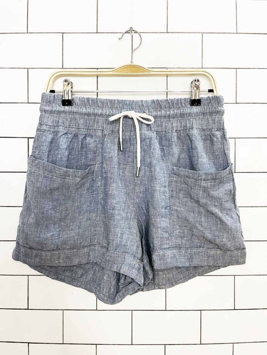 athleta 100% linen drawstring shorts - good market thrift store