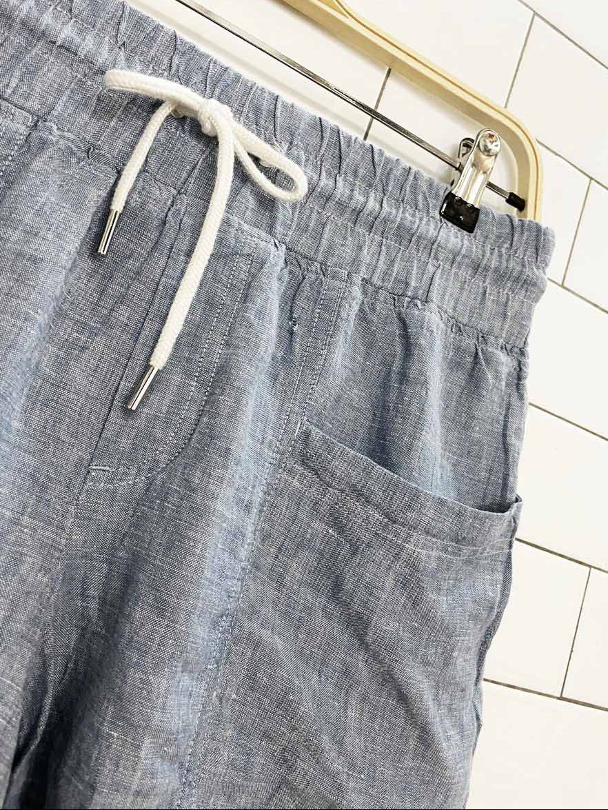 athleta 100% linen drawstring shorts - good market thrift store