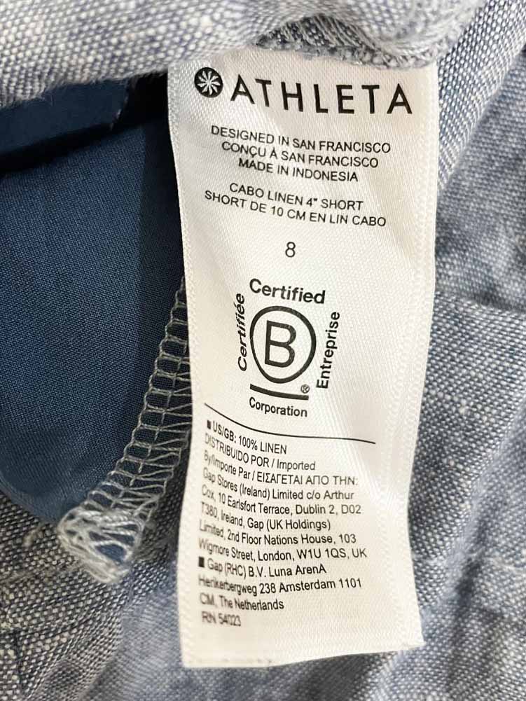 athleta 100% linen drawstring shorts - good market thrift store