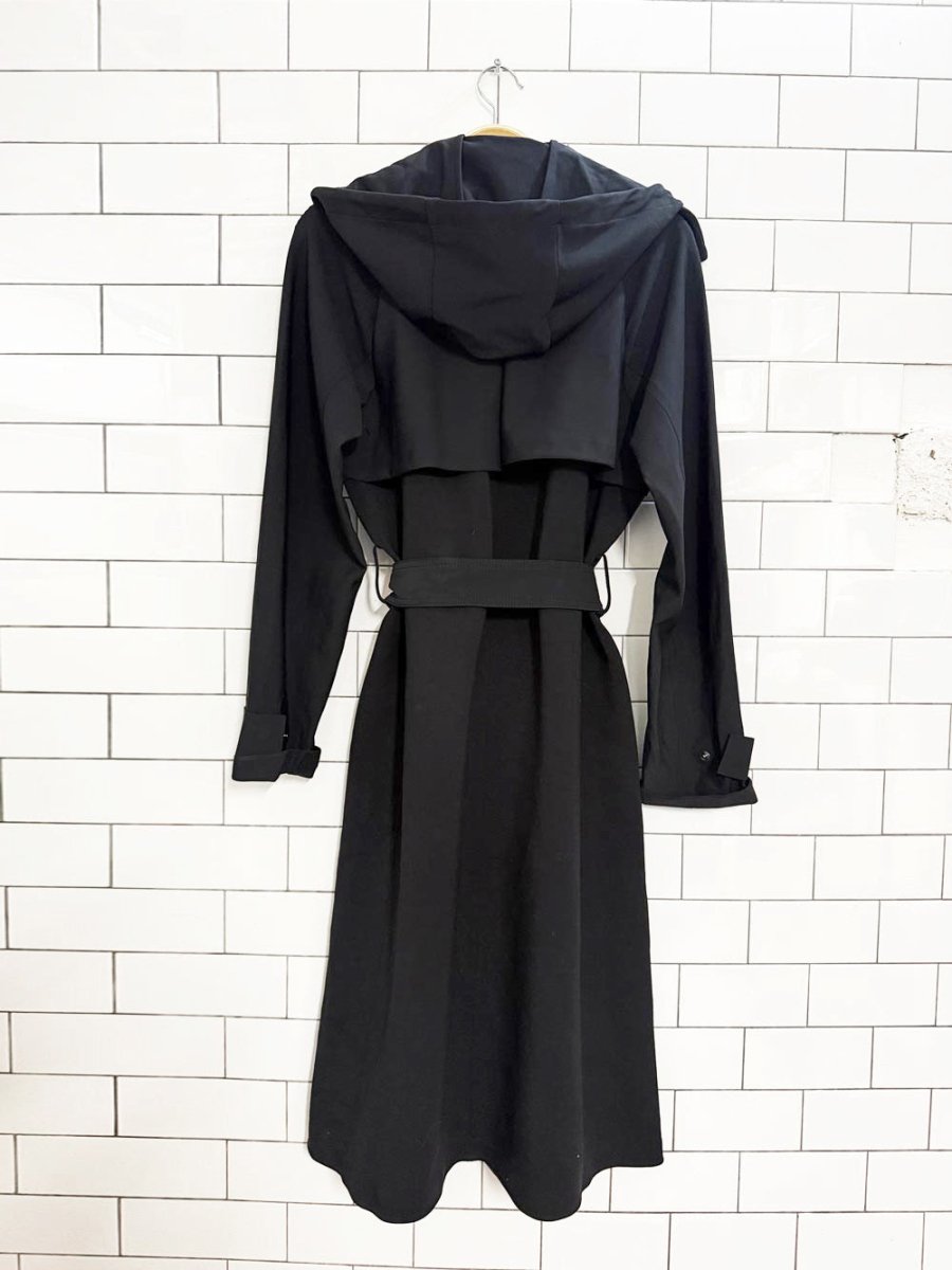 athleta voyage stretch belted trench coat | removable hood - good market thrift store