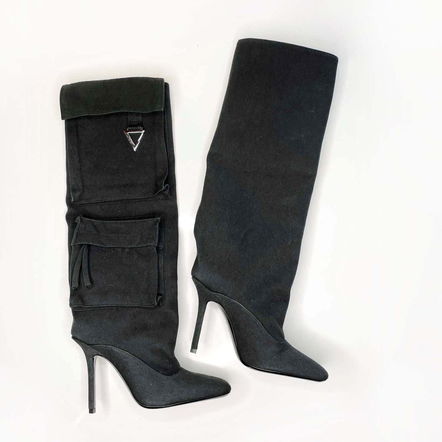 the attico sienna combat knee high boots