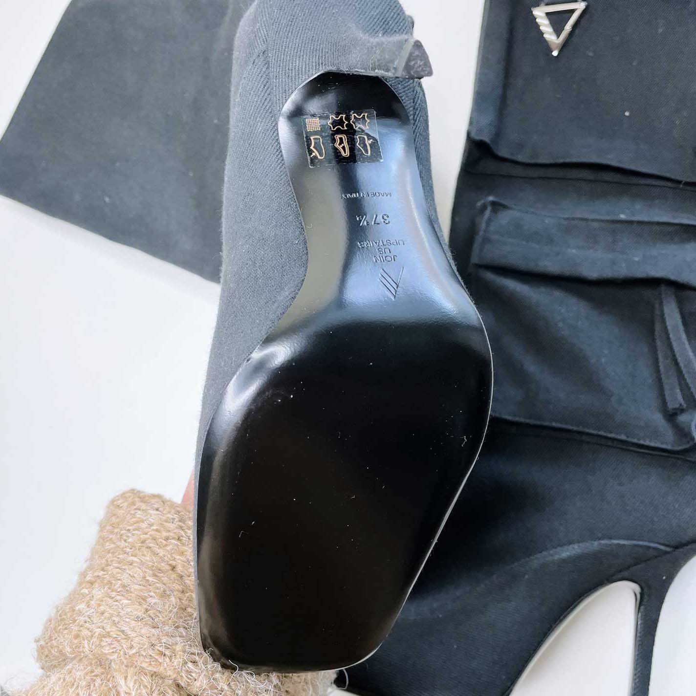 the attico sienna combat knee high boots