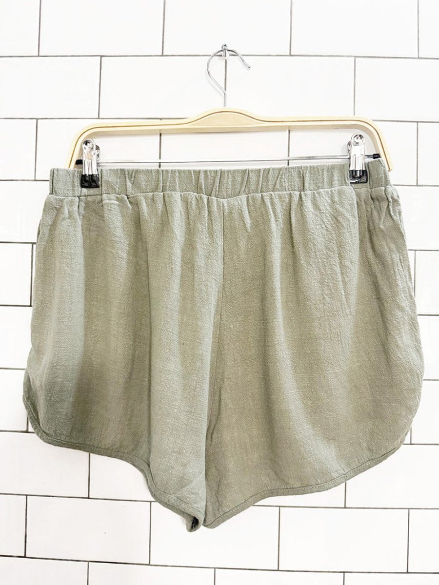 audrey linen - blend track shorts - good market thrift store