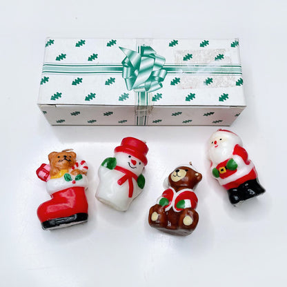 NIB x4 vintage mini holiday candles