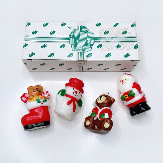 NIB x4 vintage mini holiday candles