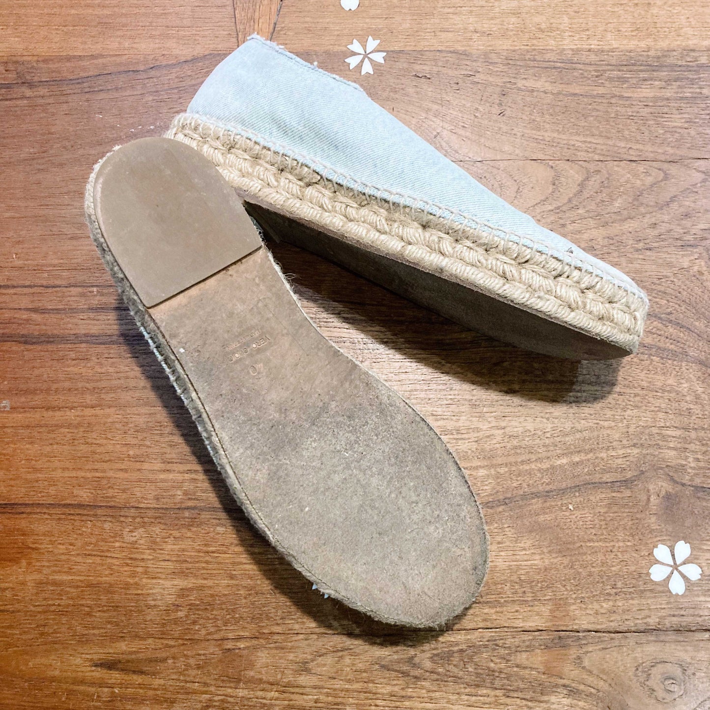 alexander wang denim zip espadrilles - size 40