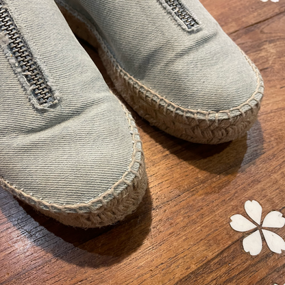 alexander wang denim zip espadrilles - size 40