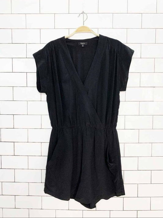 babaton 100% silk corbett v-neck short sleeve jumper | aritzia - good market thrift store