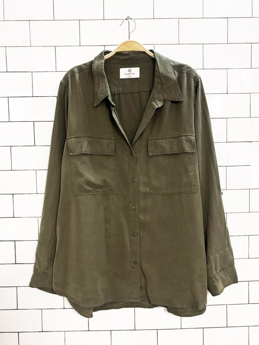babaton 2025 utility relaxed twill shirt | aritzia - good market thrift store