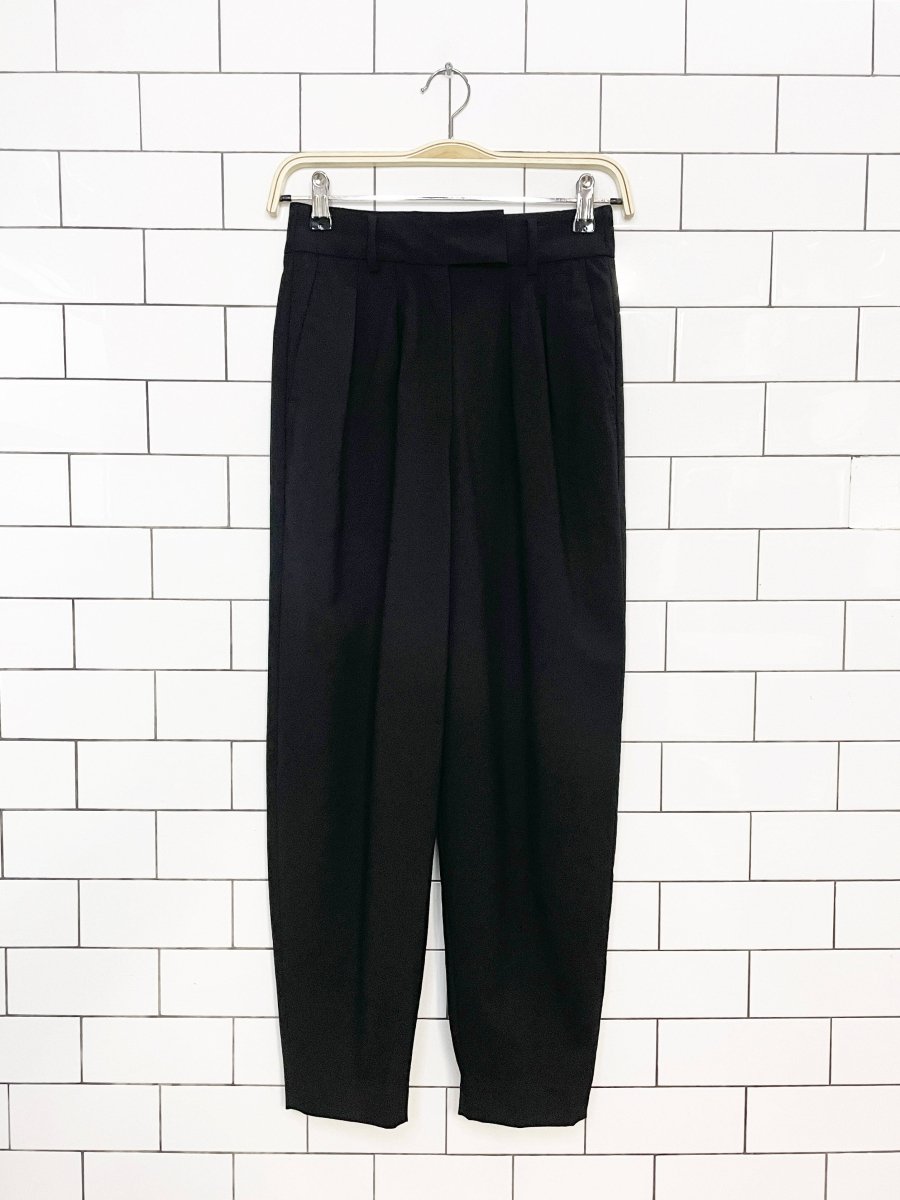 babaton atelier wool-blend pleated balloon leg trouser | aritzia - good market thrift store