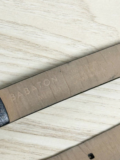 babaton leather gold buckle skinny belt | aritzia - good market thrift store