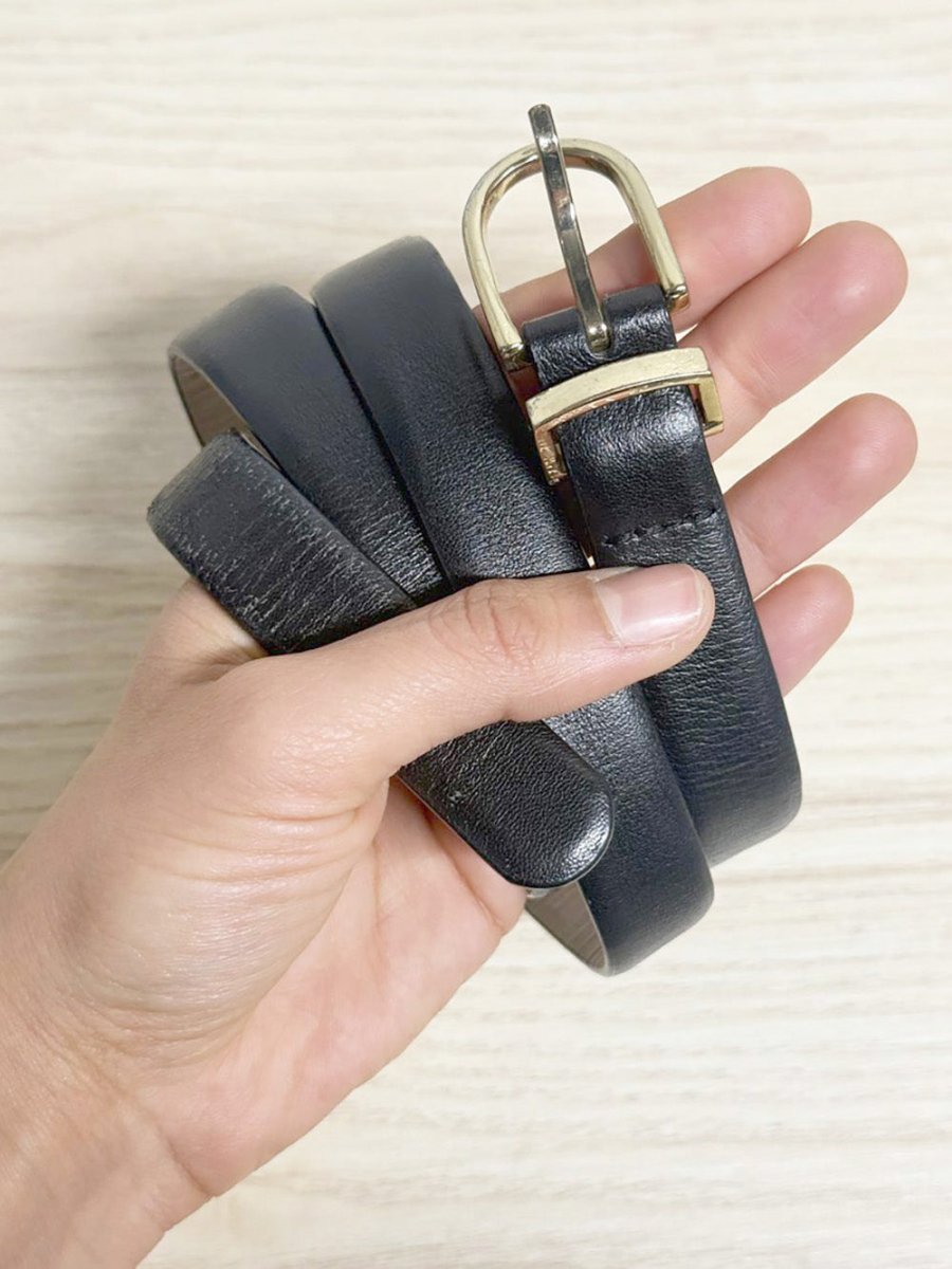 babaton leather gold buckle skinny belt | aritzia - good market thrift store